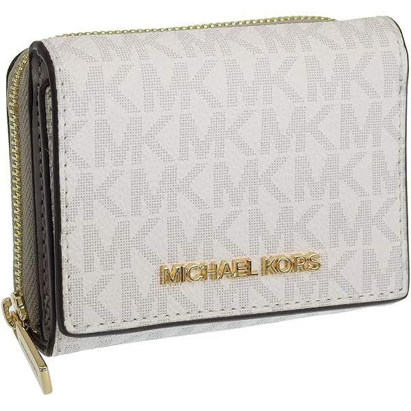 新品☆MICHAEL KORS 折り財布　 グレー レザー 折り財布 マイケルコース MICHAEL KORS 財布 （グレー） -waja bazar